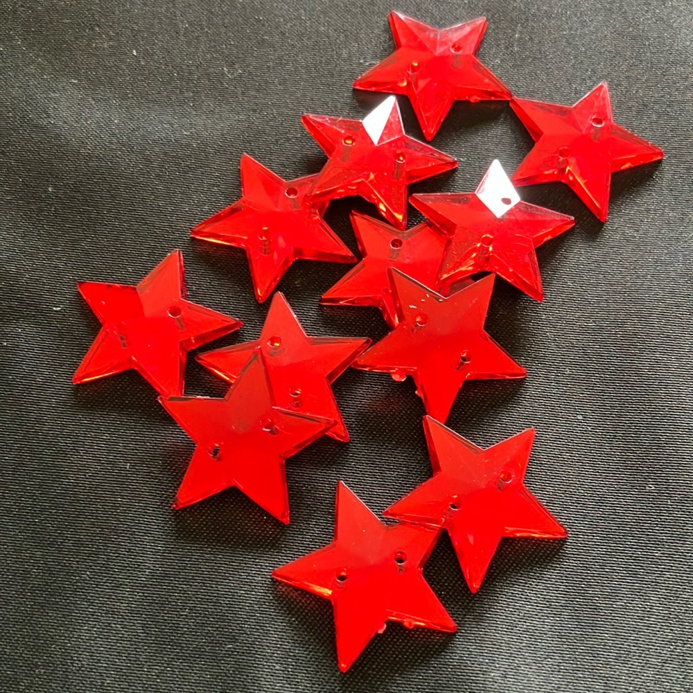 Red Star Shaped Embellishments 12 for $16